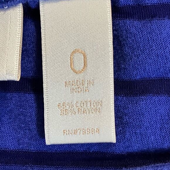 Chico’s Purple - Deep Purple Stripe Side-Tie Tee Sz iSmall - Picture 6 of 8